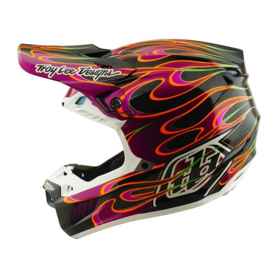 Casque cross Troy Lee Designs 2026 SE5 Carbon Torched - Noir Violet