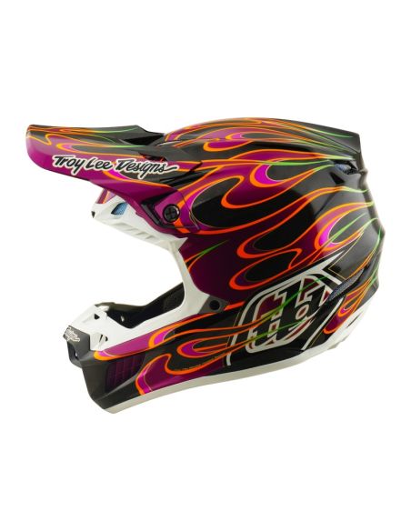 Casque cross Troy Lee Designs 2026 SE5 Carbon Torched - Noir Violet