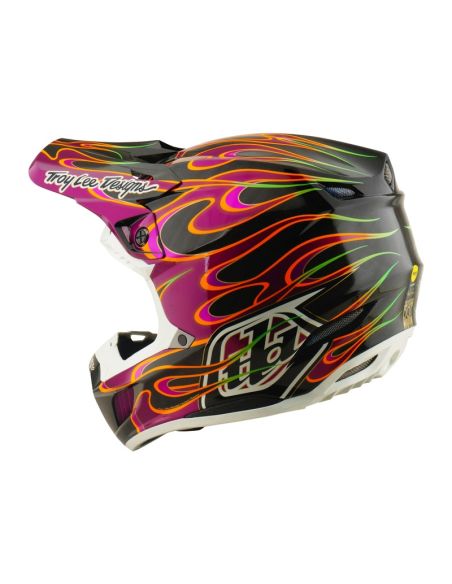 Casque cross Troy Lee Designs 2026 SE5 Carbon Torched - Noir Violet
