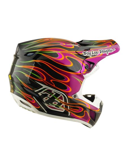 Casque cross Troy Lee Designs 2026 SE5 Carbon Torched - Noir Violet