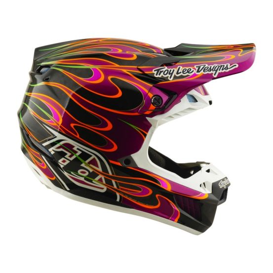 Casque cross Troy Lee Designs 2026 SE5 Carbon Torched - Noir Violet