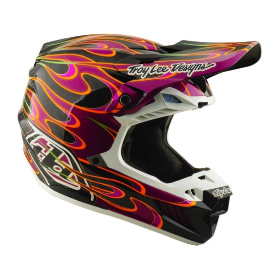 Casque cross Troy Lee Designs 2026 SE5 Carbon Torched - Noir Violet