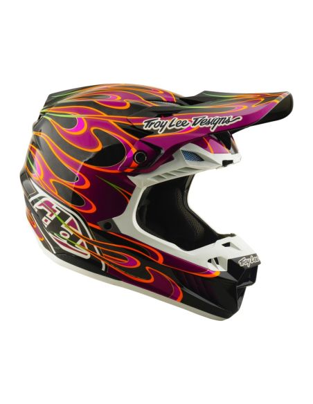 Casque cross Troy Lee Designs 2026 SE5 Carbon Torched - Noir Violet