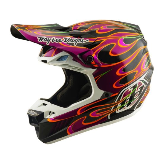Casque cross Troy Lee Designs 2026 SE5 Carbon Torched - Noir Violet