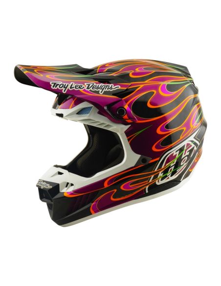 Casque cross Troy Lee Designs 2026 SE5 Carbon Torched - Noir Violet