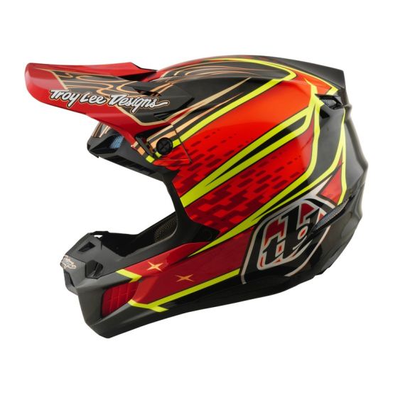 Casque cross Troy Lee Designs 2026 SE5 Carbon Wings - Rouge