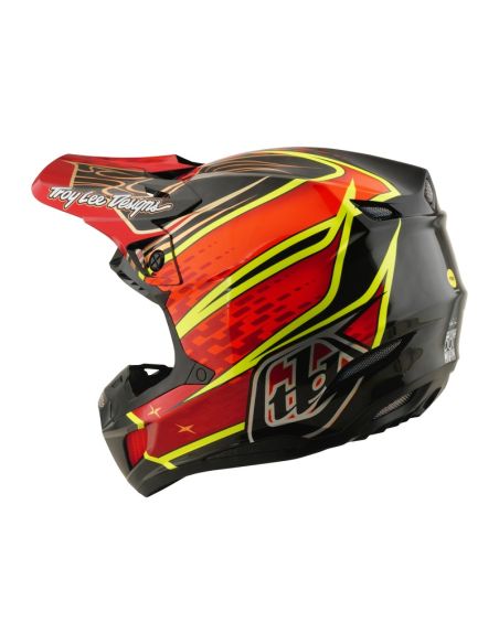 Casque cross Troy Lee Designs 2026 SE5 Carbon Wings - Rouge
