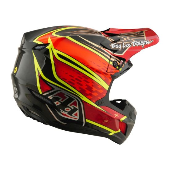 Casque cross Troy Lee Designs 2026 SE5 Carbon Wings - Rouge