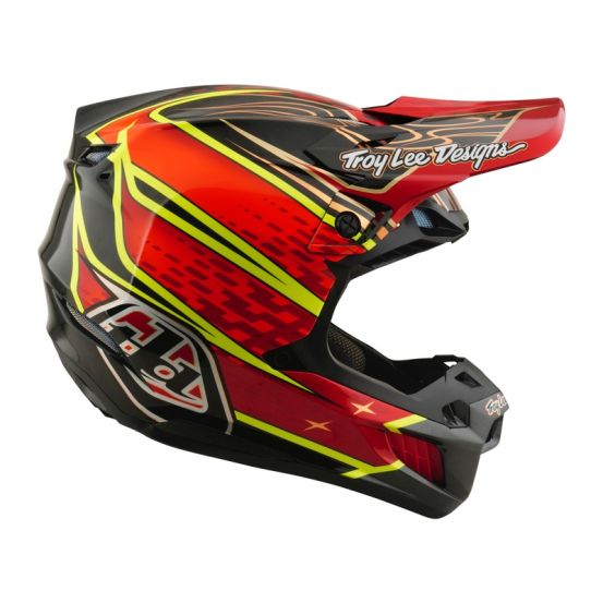 Casque cross Troy Lee Designs 2026 SE5 Carbon Wings - Rouge