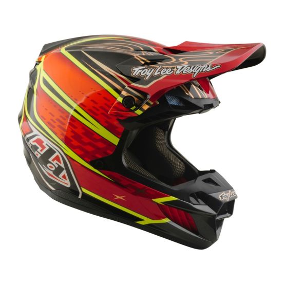 Casque cross Troy Lee Designs 2026 SE5 Carbon Wings - Rouge
