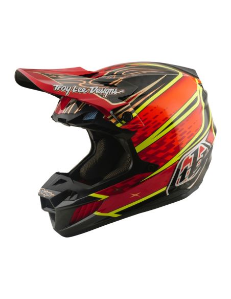 Casque cross Troy Lee Designs 2026 SE5 Carbon Wings - Rouge