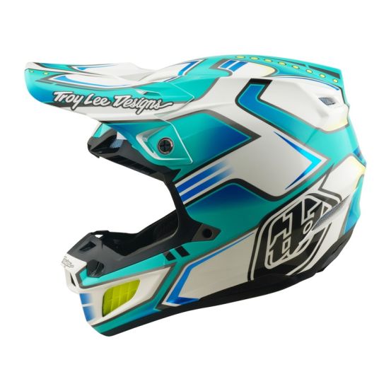 Casque cross Troy Lee Designs 2026 SE5 Composite Crest - Turquoise