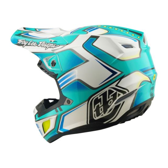 Casque cross Troy Lee Designs 2026 SE5 Composite Crest - Turquoise