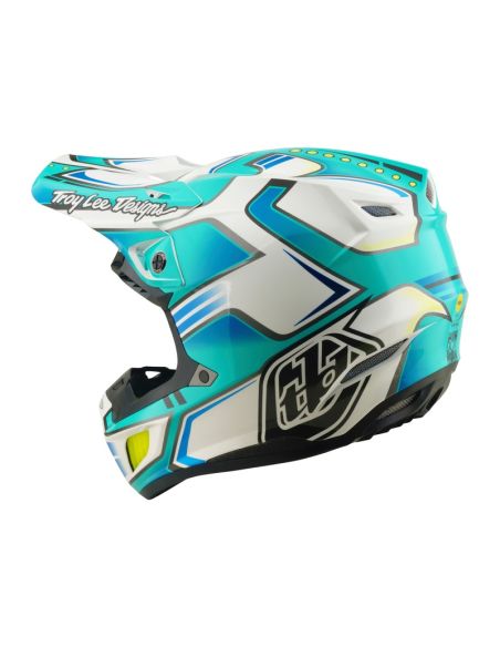 Casque cross Troy Lee Designs 2026 SE5 Composite Crest - Turquoise