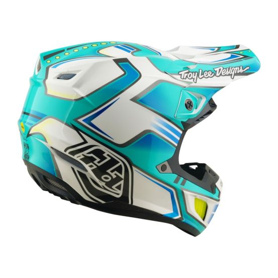 Casque cross Troy Lee Designs 2026 SE5 Composite Crest - Turquoise