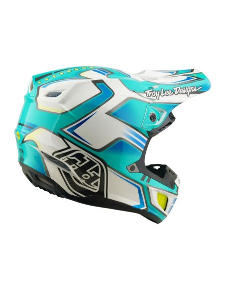 Casque cross Troy Lee Designs 2026 SE5 Composite Crest - Turquoise