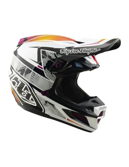 Casque cross Troy Lee Designs 2026 SE5 Composite Lined Up - Noir
