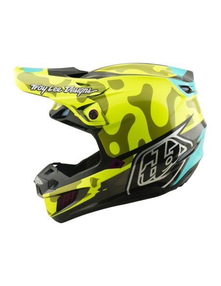 Casque cross Troy Lee Designs 2026 SE5 Composite Myth - Jaune fluo