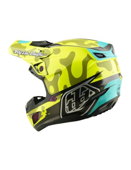 Casque cross Troy Lee Designs 2026 SE5 Composite Myth - Jaune fluo
