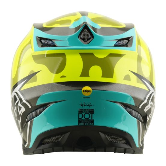 Casque cross Troy Lee Designs 2026 SE5 Composite Myth - Jaune fluo