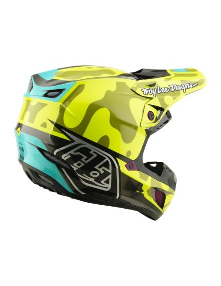 Casque cross Troy Lee Designs 2026 SE5 Composite Myth - Jaune fluo