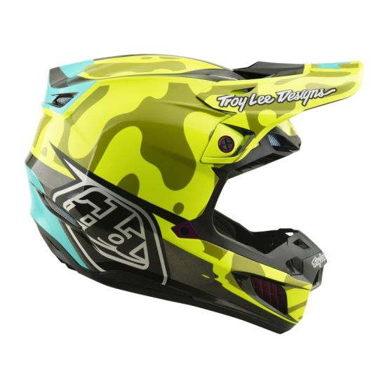 Casque cross Troy Lee Designs 2026 SE5 Composite Myth - Jaune fluo