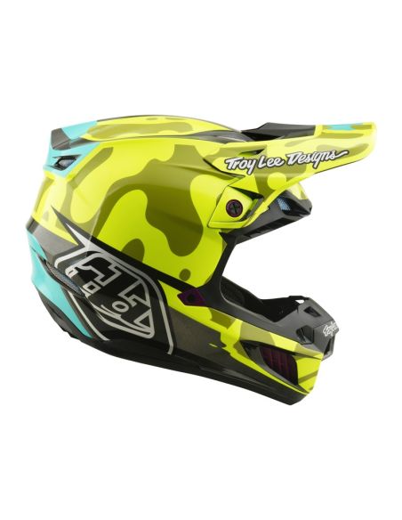 Casque cross Troy Lee Designs 2026 SE5 Composite Myth - Jaune fluo