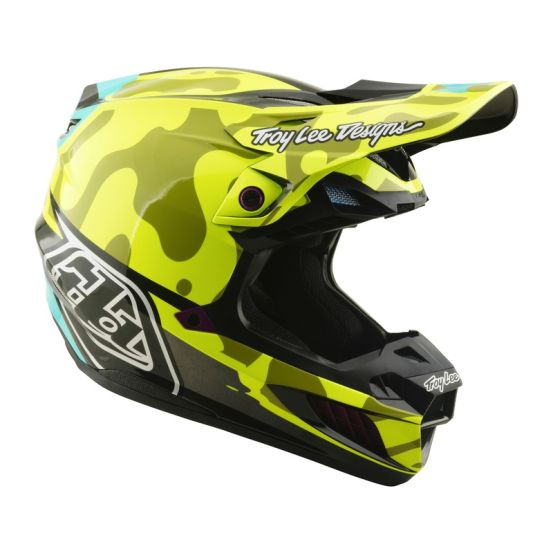 Casque cross Troy Lee Designs 2026 SE5 Composite Myth - Jaune fluo