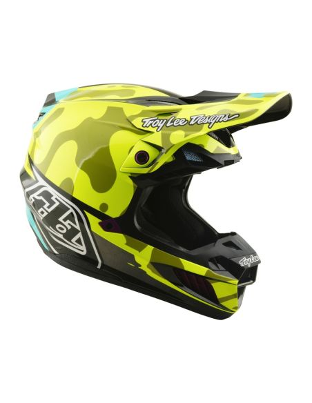 Casque cross Troy Lee Designs 2026 SE5 Composite Myth - Jaune fluo