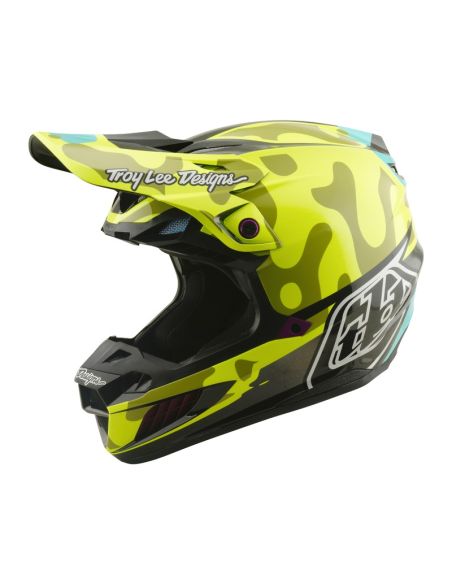 Casque cross Troy Lee Designs 2026 SE5 Composite Myth - Jaune fluo