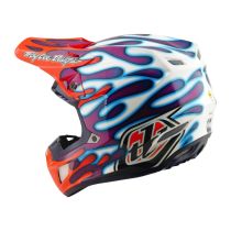 Casque cross Troy Lee Designs 2026 SE5 Composite Overspray - Violet Blanc 2