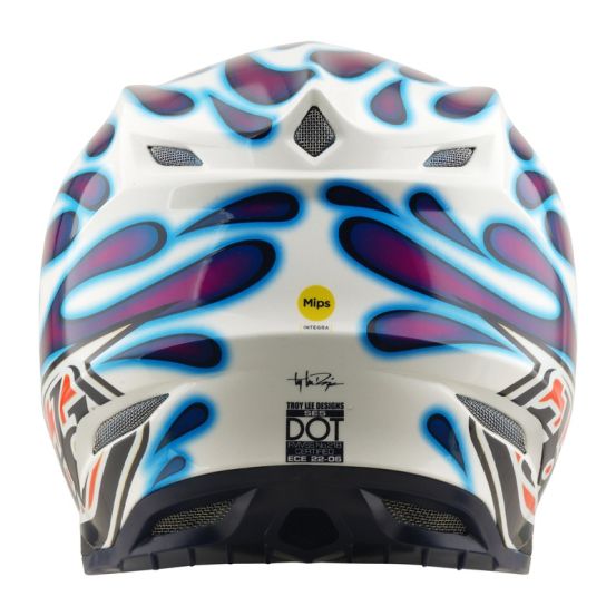 Casque cross Troy Lee Designs 2026 SE5 Composite Overspray - Violet Blanc