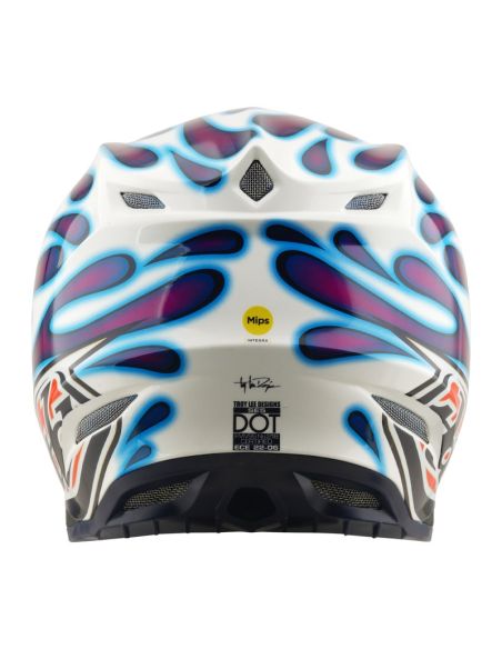 Casque cross Troy Lee Designs 2026 SE5 Composite Overspray - Violet Blanc