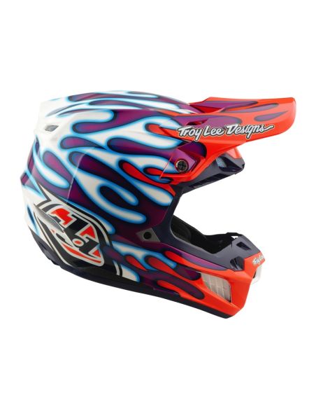 Casque cross Troy Lee Designs 2026 SE5 Composite Overspray - Violet Blanc
