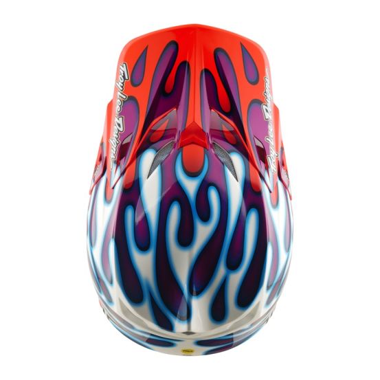 Casque cross Troy Lee Designs 2026 SE5 Composite Overspray - Violet Blanc