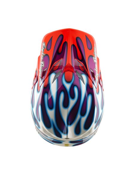Casque cross Troy Lee Designs 2026 SE5 Composite Overspray - Violet Blanc