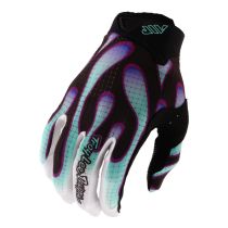 Gants cross Troy Lee Designs 2026 Air Overspray - Noir Turquoise