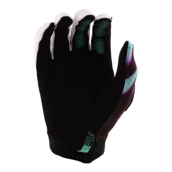 Gants cross Troy Lee Designs 2026 Air Overspray - Noir Turquoise