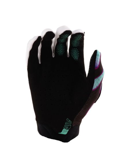 Gants cross Troy Lee Designs 2026 Air Overspray - Noir Turquoise