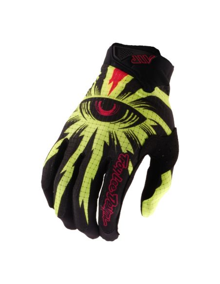 Gants cross Troy Lee Designs 2026 Air Cyclops - Noir Jaune fluo