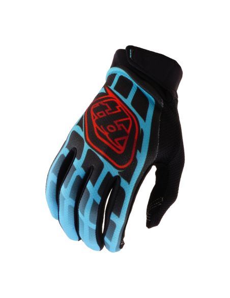 Gants cross Troy Lee Designs 2026 GP Pro Framework - Noir Bleu Cyan