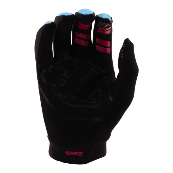 Gants cross Troy Lee Designs 2026 GP Pro Framework - Noir Bleu Cyan