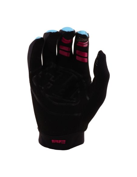 Gants cross Troy Lee Designs 2026 GP Pro Framework - Noir Bleu Cyan