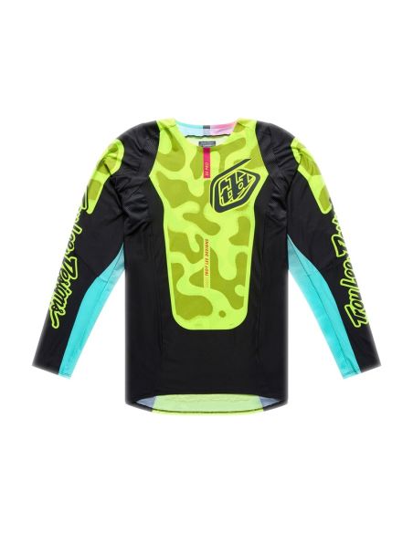 Maillot cross Troy Lee Designs 2026 SE Pro Myth - Noir Jaune fluo
