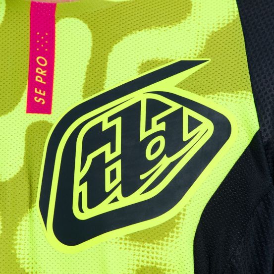 Maillot cross Troy Lee Designs 2026 SE Pro Myth - Noir Jaune fluo