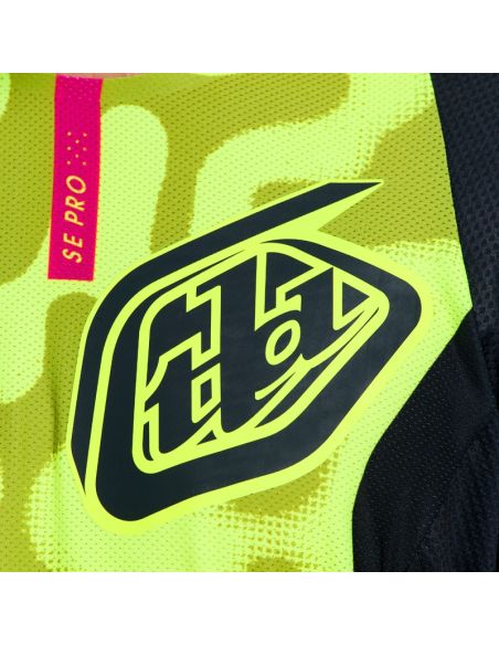 Maillot cross Troy Lee Designs 2026 SE Pro Myth - Noir Jaune fluo