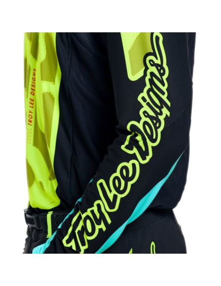 Maillot cross Troy Lee Designs 2026 SE Pro Myth - Noir Jaune fluo