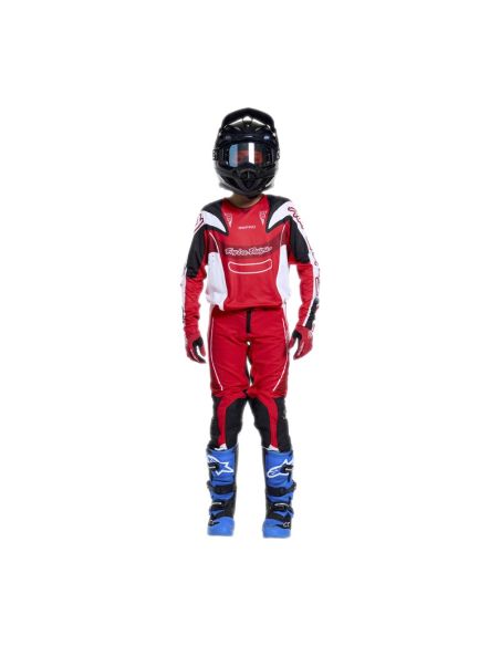 Pantalon cross enfant Troy Lee Designs 2026 SE Pro Salvo - Rouge Blanc