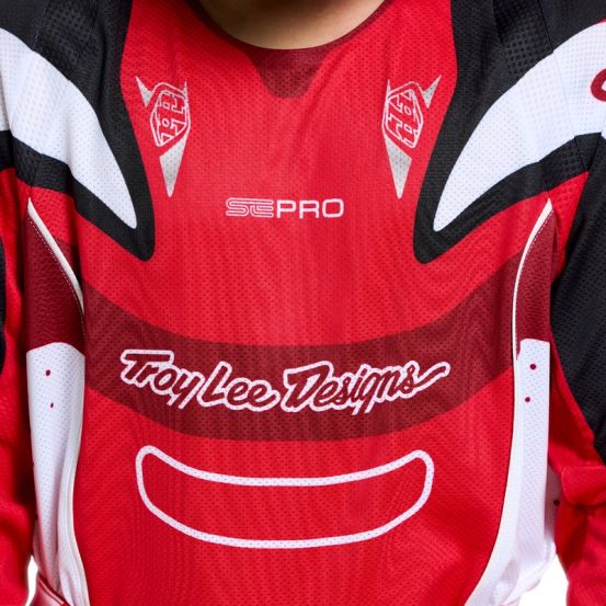 Maillot cross enfant Troy Lee Designs 2026 SE Pro Salvo - Rouge Blanc