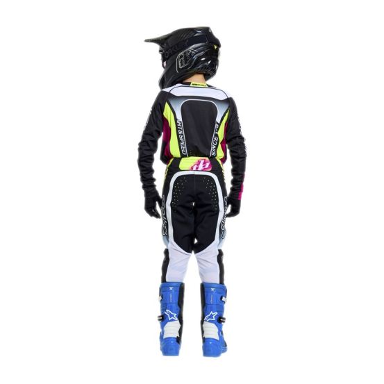 Maillot cross enfant Troy Lee Designs 2026 SE Pro Salvo - Noir Blanc